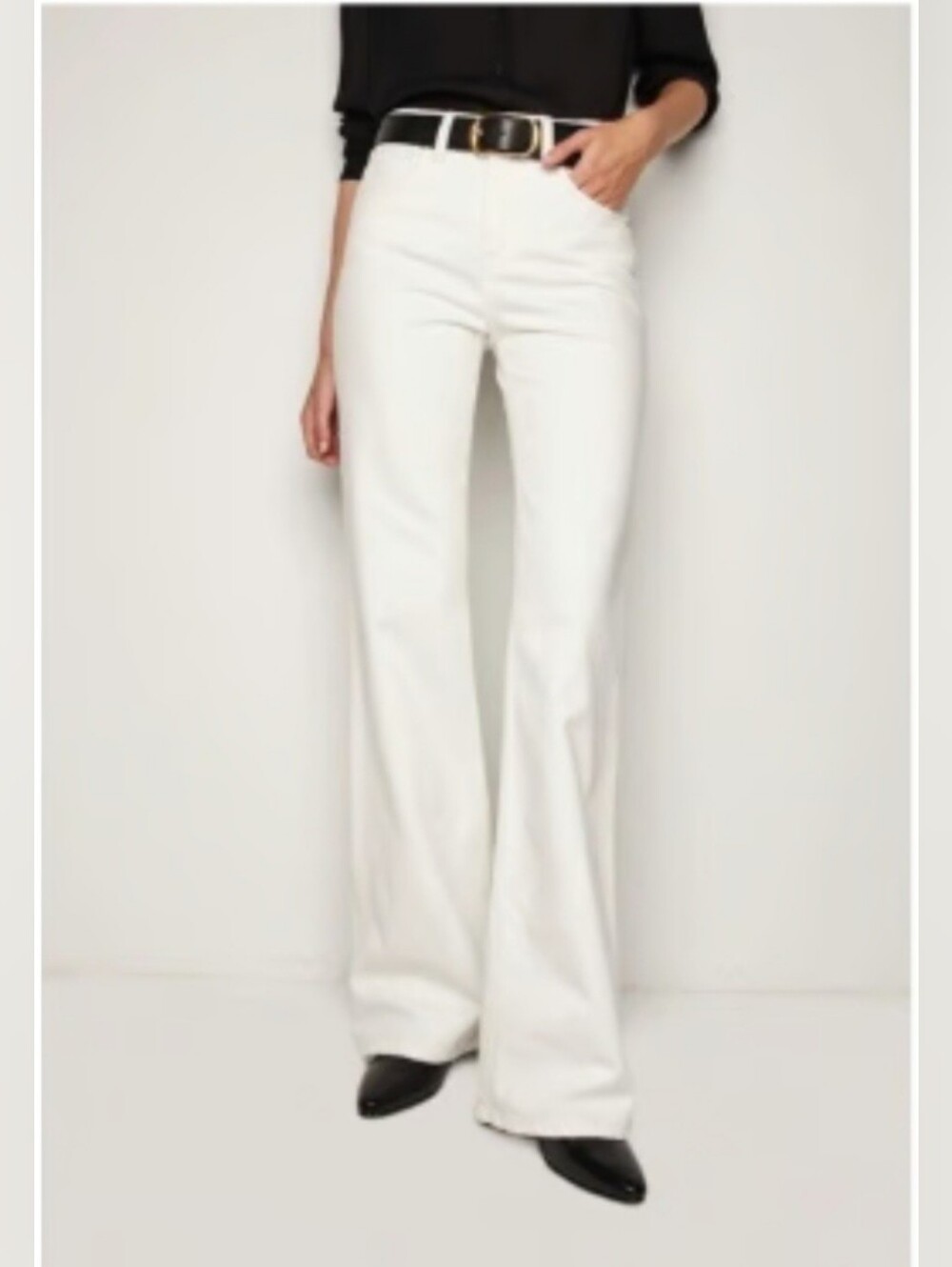 Nili Lotan Celia Jeans in Cream Wash. Size 27